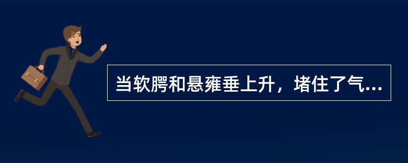 当软腭和悬雍垂上升，堵住了气流到鼻腔的通路时，绝大部分气流就会从口腔呼出，只有相当小的一部分气流通过缝隙沿（）传到鼻腔，产生鼻腔共鸣。