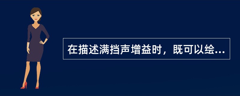 在描述满挡声增益时，既可以绘成频响函数，也可以用指定频率（）处的满挡声增益数值来作为助听器的标称值。