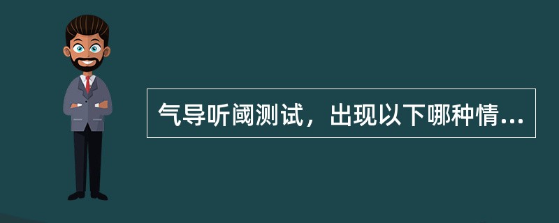 气导听阈测试，出现以下哪种情况需要测试半倍频程（）。