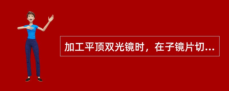 加工平顶双光镜时，在子镜片切口处做水平切线即是加工水平基准线。（）