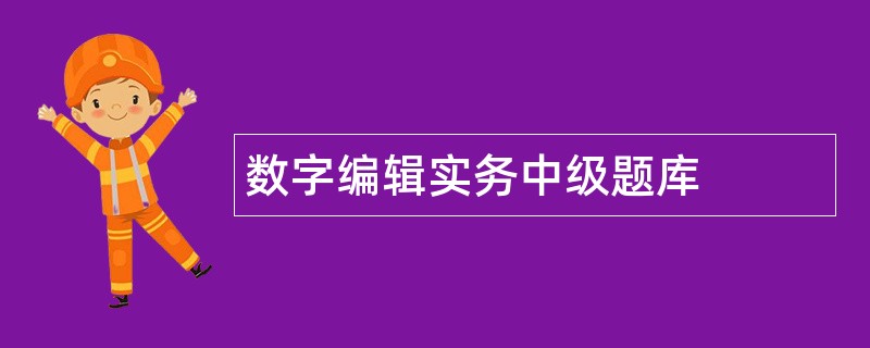 数字编辑实务中级题库