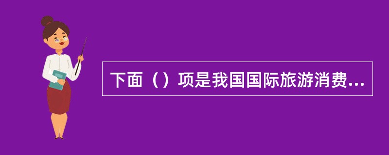 下面（）项是我国国际旅游消费结构的特点。