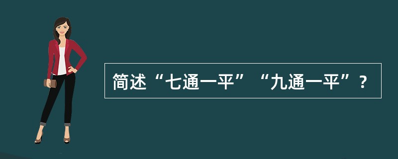 简述“七通一平”“九通一平”？