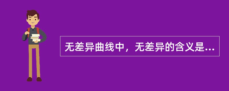 无差异曲线中，无差异的含义是什么？无差异曲线的特征是什么？