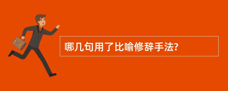 哪几句用了比喻修辞手法?