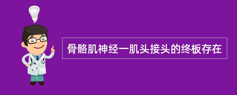 骨骼肌神经一肌头接头的终板存在