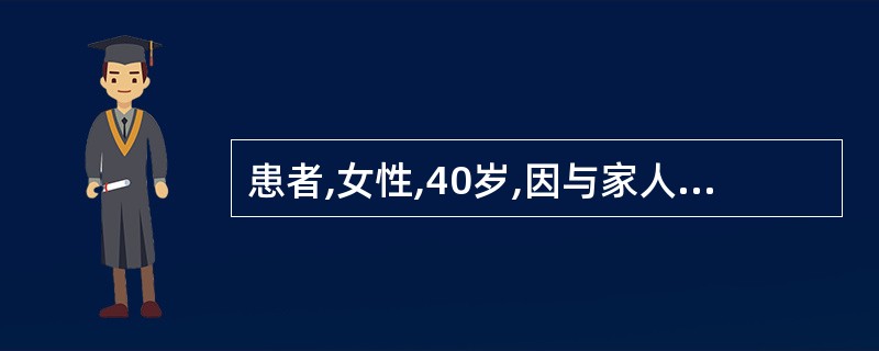 患者,女性,40岁,因与家人吵架,喝有机磷农药1瓶欲自杀,于1小时后被家人送到医