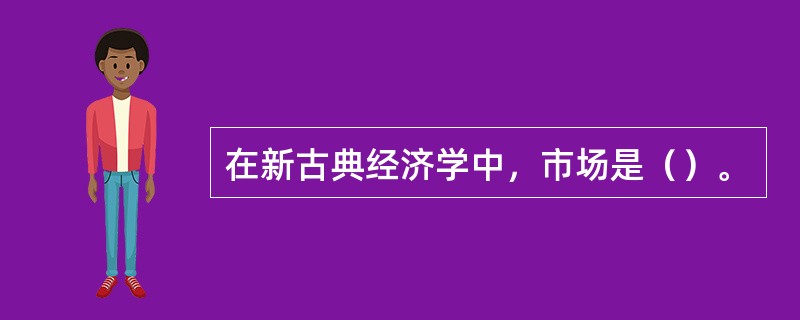 在新古典经济学中，市场是（）。