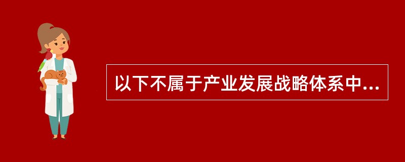 以下不属于产业发展战略体系中战略措施的是（）。