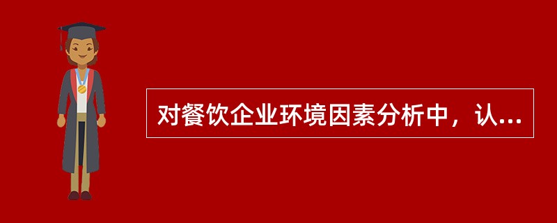 对餐饮企业环境因素分析中，认为冒险企业指的是（）