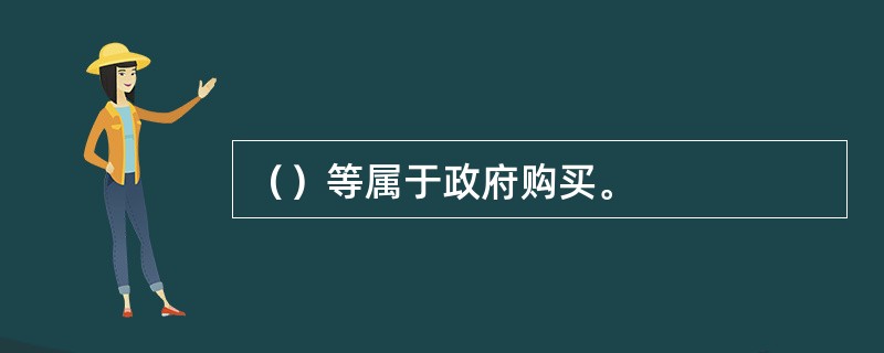 （）等属于政府购买。