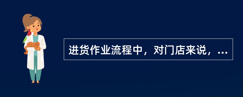 进货作业流程中，对门店来说，其作业重点是（）