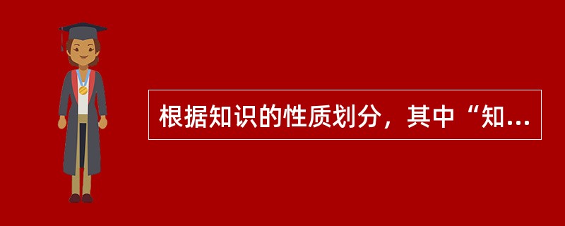 根据知识的性质划分，其中“知道为什么”的知识属于（）