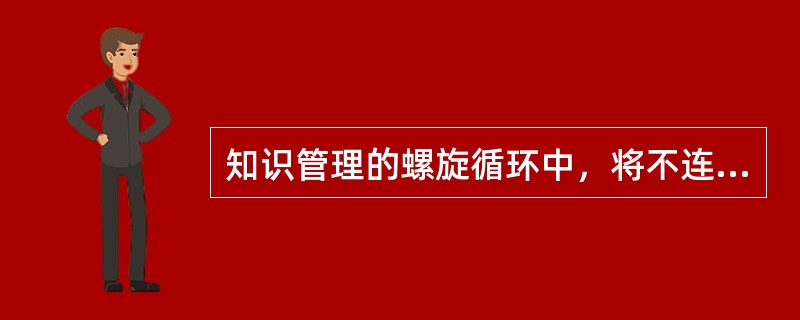 知识管理的螺旋循环中，将不连续的显性知识碎片合并成一个新的整体，这是（）