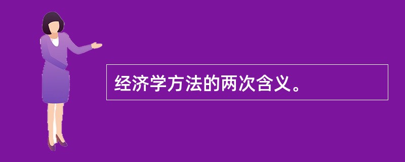 经济学方法的两次含义。