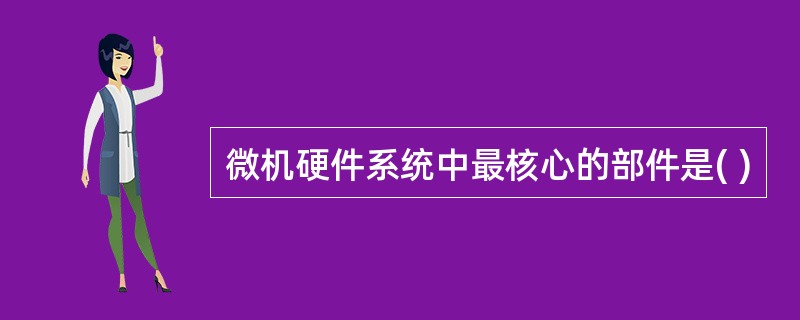 微机硬件系统中最核心的部件是( )