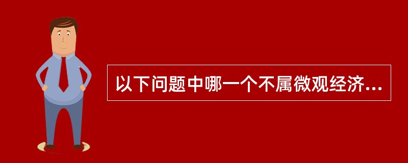 以下问题中哪一个不属微观经济学所考察的问题？（）