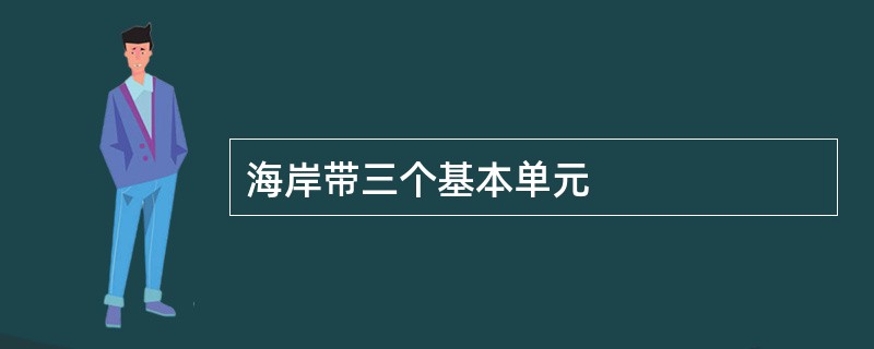 海岸带三个基本单元