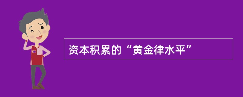 资本积累的“黄金律水平”