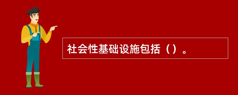 社会性基础设施包括（）。