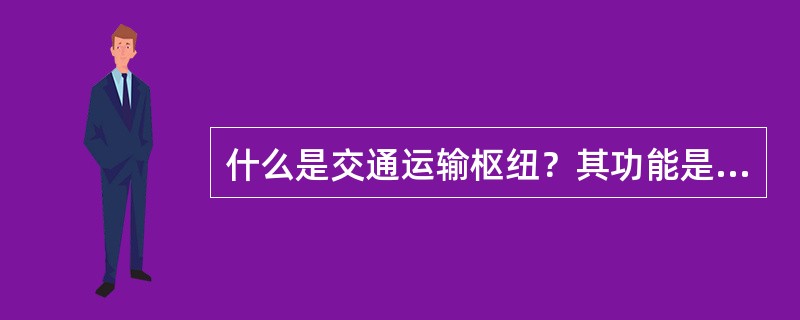 什么是交通运输枢纽？其功能是什么？
