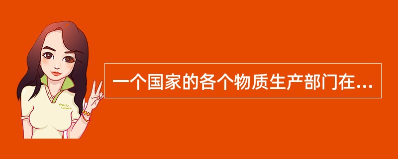 一个国家的各个物质生产部门在一定时期内所生产出来的全部社会总产品，从实物形态上按