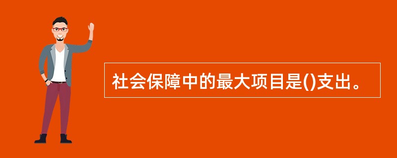 社会保障中的最大项目是()支出。