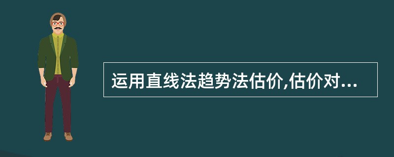 运用直线法趋势法估价,估价对象或类似房地产的历史价格的时间序列散点图,应表现出明