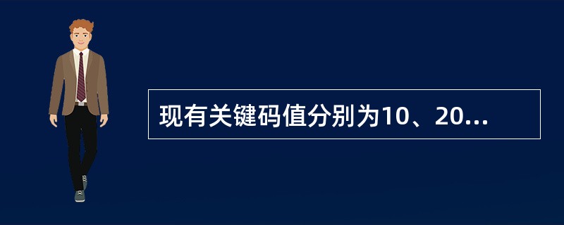 现有关键码值分别为10、20、30、40的4个结点,按所有可能的插入顺序构造二叉