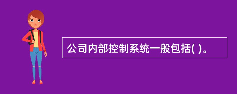 公司内部控制系统一般包括( )。