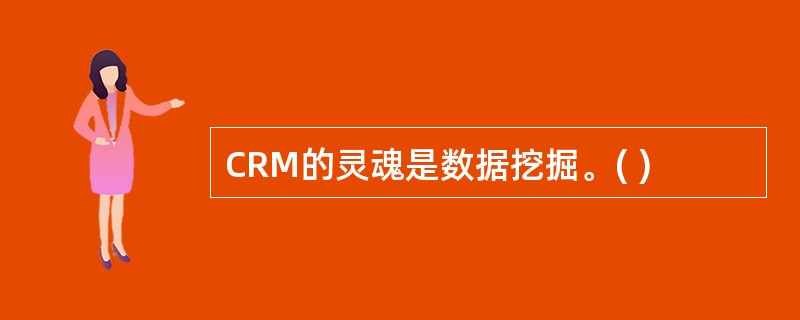 CRM的灵魂是数据挖掘。( )