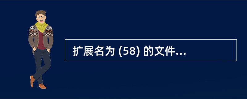  扩展名为 (58) 的文件会受到宏病毒的攻击。 (58)