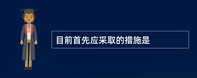 目前首先应采取的措施是