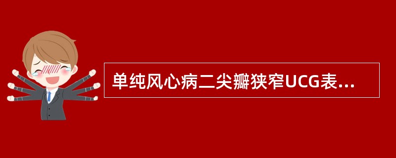 单纯风心病二尖瓣狭窄UCG表现错误的是