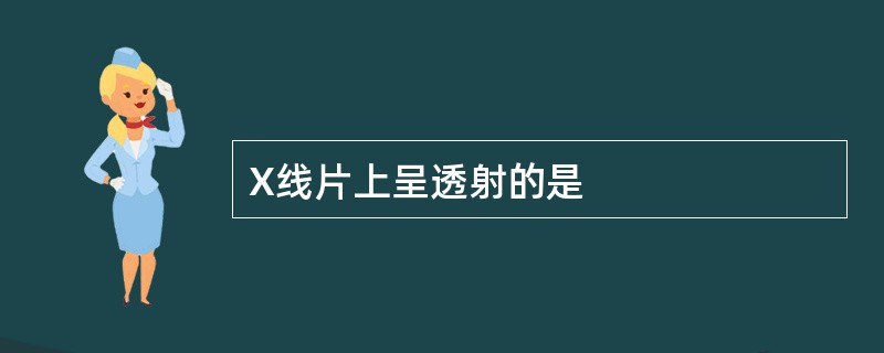 X线片上呈透射的是