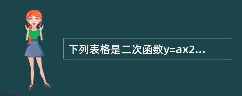 下列表格是二次函数y=ax2bxc的自变量x与函数值y的对应值,判断方程ax2b