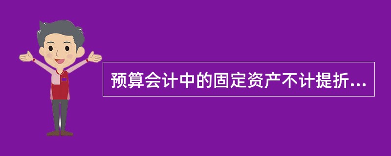 预算会计中的固定资产不计提折旧。( )