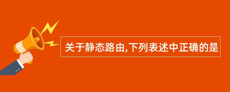 关于静态路由,下列表述中正确的是