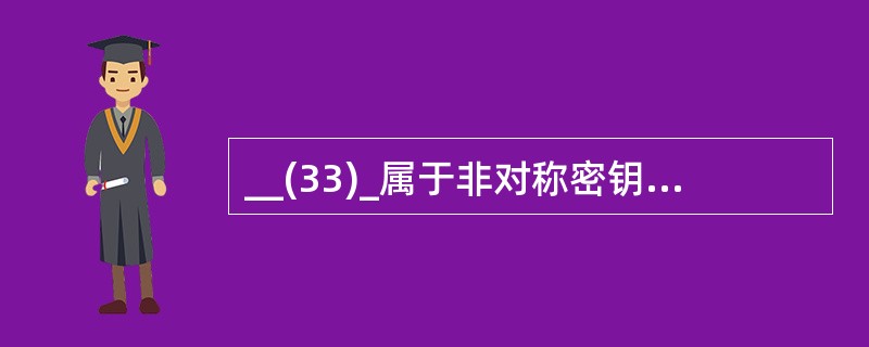 __(33)_属于非对称密钥机制。(33)