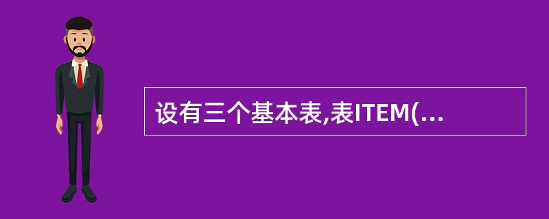 设有三个基本表,表ITEM(项目号,项目名,项目负责人,电话),BIP(项目号,