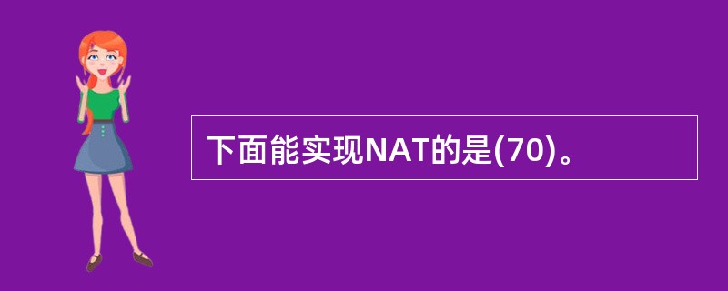 下面能实现NAT的是(70)。