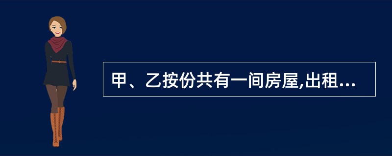 甲、乙按份共有一间房屋,出租给丙,现甲欲将自己的份额转让,下列表述中哪一说法是正