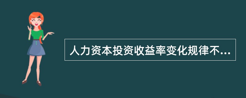 人力资本投资收益率变化规律不包括( )(A)人力资本投资的内生收益递减(B)投资