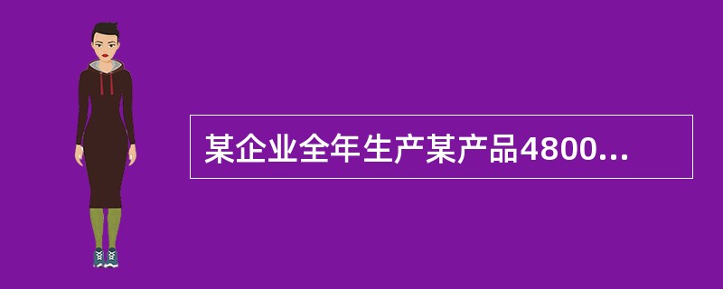 某企业全年生产某产品48000件,每件产品年度库存保管费用为40元,一次设备调整