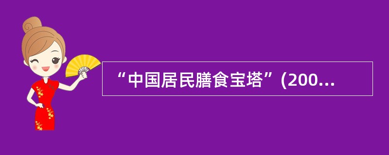 “中国居民膳食宝塔”(2007)增加了( )和身体活动的形象。