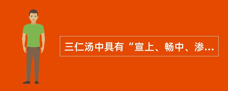 三仁汤中具有“宣上、畅中、渗下”作用的药物是( )。