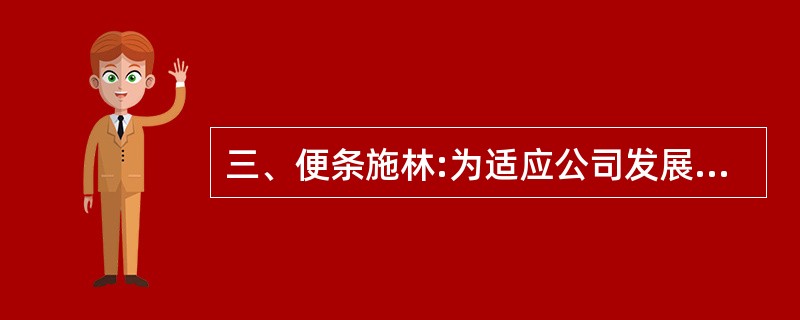 三、便条施林:为适应公司发展的需要,我公司拟在xx市投资兴建xx制药厂。公司决定