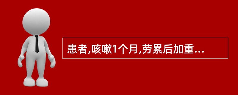 患者,咳嗽1个月,劳累后加重,咳吐黏痰,胸脘痞闷,胃纳减少,舌苔腻,脉濡滑。治疗