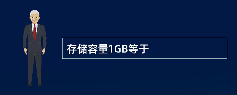 存储容量1GB等于