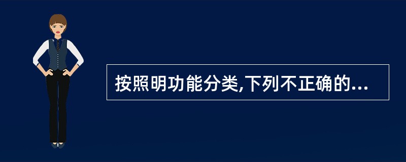 按照明功能分类,下列不正确的是()。